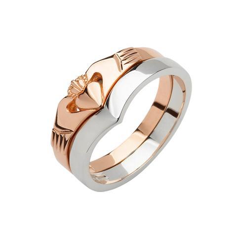 Rose gold sale claddagh wedding band