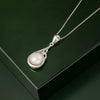 Sterling Silver Half Pearl Trinity Knot Pendant