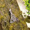Sterling Silver Marble Trinity Pendant