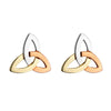 14K Gold 3 Colour Trinity Stud Earrings