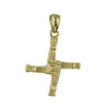 14K Yellow Small Gold Double sided St Brigids Cross