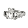 Mens Sterling Silver Heavy Claddagh Ring
