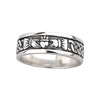 Mens Sterling Silver Oxidised Claddagh Ring