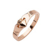 Rose Gold 10K Elegance Claddagh Design Ring