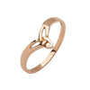 Rose Gold 10K Petit Trinity Knot Ring