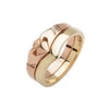 Rose and Yellow Gold 10K Elegance Claddagh and Wedding Ring Set