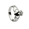 Silver Claddagh Ring with Celtic Weave Shank