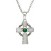 Sterling Silver Agate Marcasite Cross