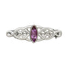 Sterling Silver Celtic Brooch with Marquise Amethyst