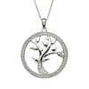 Sterling Silver Celtic Cubic Zirconia Tree of Life Pendant