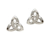 Sterling Silver Celtic Cubic Zirconia Trinity Stud Earrings