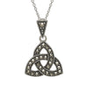 Sterling Silver Celtic Marcasite Trinity Knot Pendant