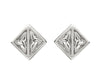 Sterling Silver Celtic Square Trinity Stud Earrings