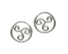 Sterling Silver Celtic Triscal Stud Earring