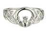 Sterling Silver Celtic With Claddagh Front