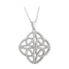 Sterling Silver Cubic Zirconia Celtic Knot Pendant
