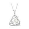 Sterling Silver Cubic Zirconia Celtic Trinity Knot Pendant