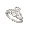 Sterling Silver Cubic Zirconia Claddagh Ring