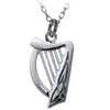 Sterling Silver Double Sided Harp with Celtic Knot Detail