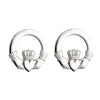 Sterling Silver Large Claddagh Stud Heavy