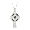 Sterling Silver Large Marble Cross Pendant