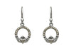 Sterling Silver Marcasite Claddagh Drop Earring