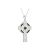 Sterling Silver Small Marble Cross Pendant
