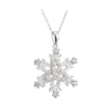 Sterling Silver Trinity Knot Cubic Zirconia Snowflake Pendant