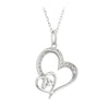 Sterling Silver Trinity Knot Heart Pendant