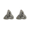 Sterling Silver Trinity Knot Marcasite Earrings