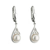 Sterling Silver Trinity Pearl Earrings