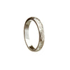 White Gold 14K Newgrange Spirals Engraved Narrow Ring