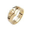 Yellow Gold 10K Elegance Claddagh and Wedding Ring Set