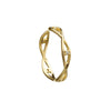 Yellow Gold 14K Celtic Weave Narrow Ring with 0.08CT Diamonds