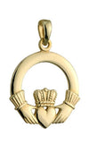 Yellow Gold 9K Large Claddagh Charm