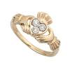 Yellow Gold14K Diamond Claddagh Ring