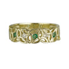 Yellow Gold9K Trinity Knot Emerald Cubic Zirconia